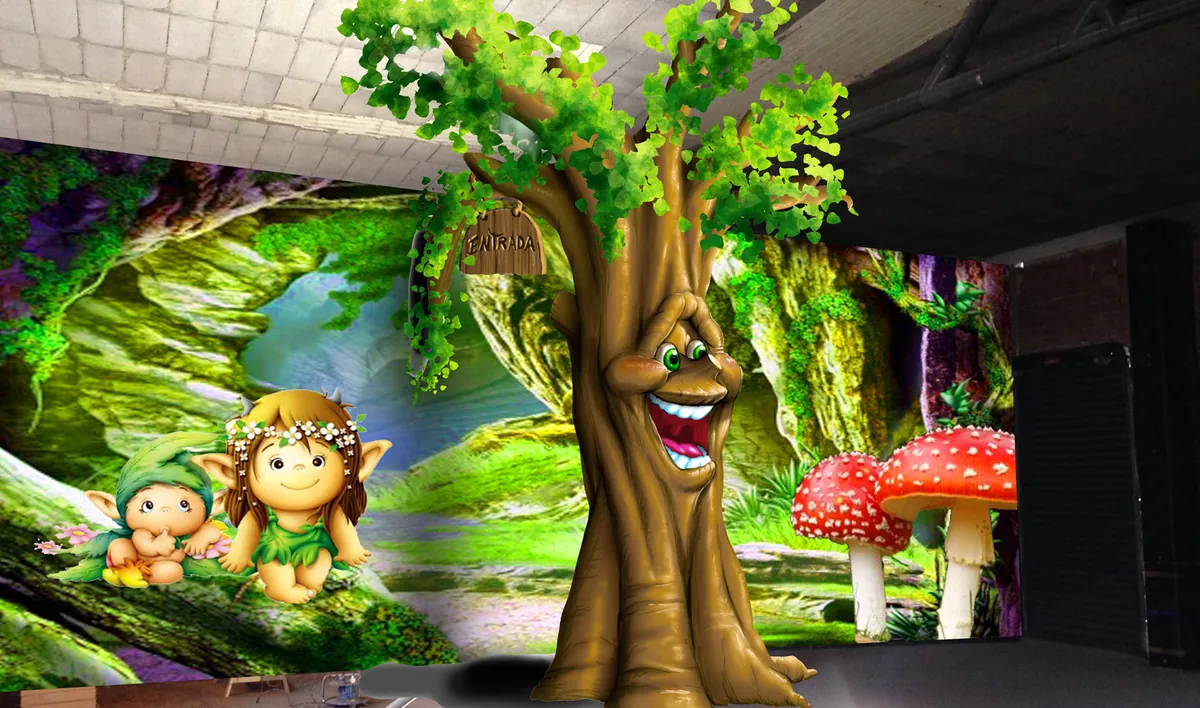 Theming and decoration of indoor playgrounds