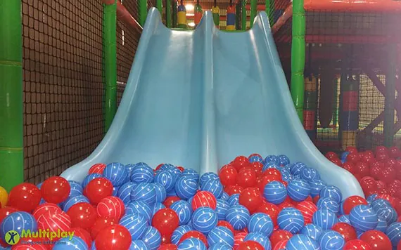 Slides for indoor playgrounds